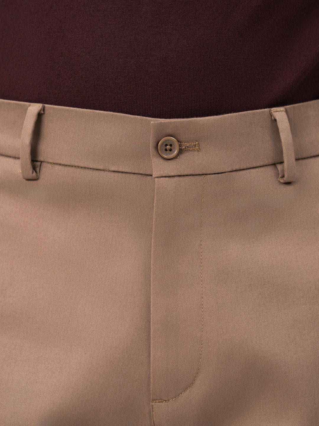 Terranova Khaki Relaxed Fit Stretch Chinos for Men - Image 7