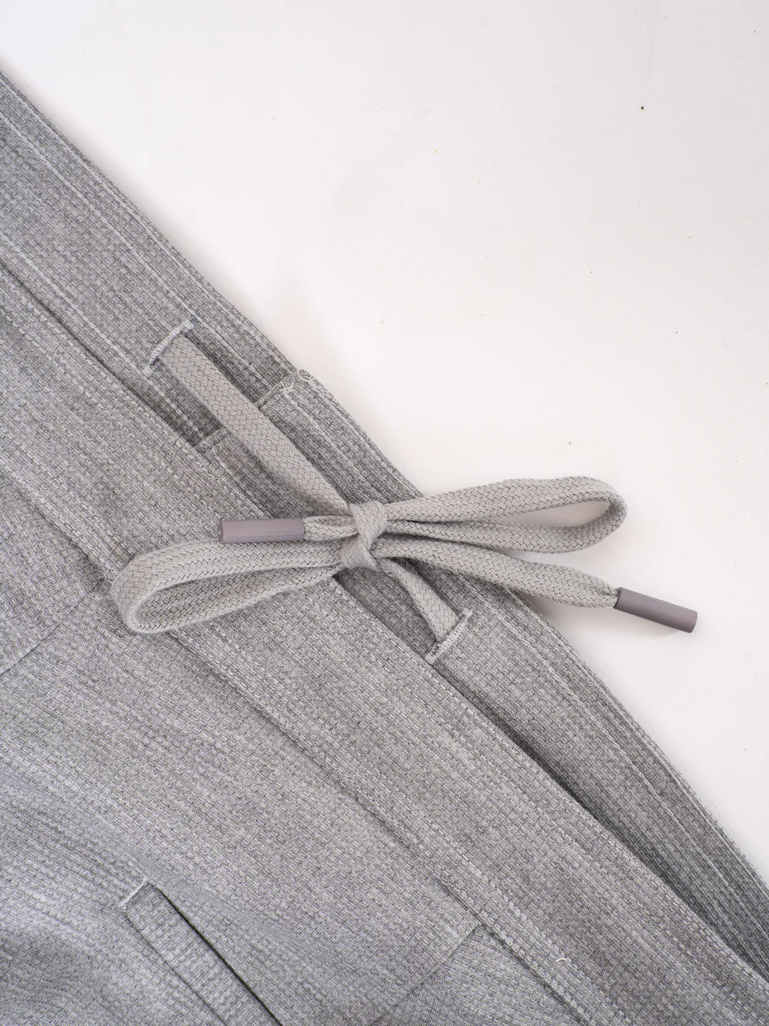 Tharn Grey Relaxed Fit Power Stretch Korean Pintuck Pants - Image 7