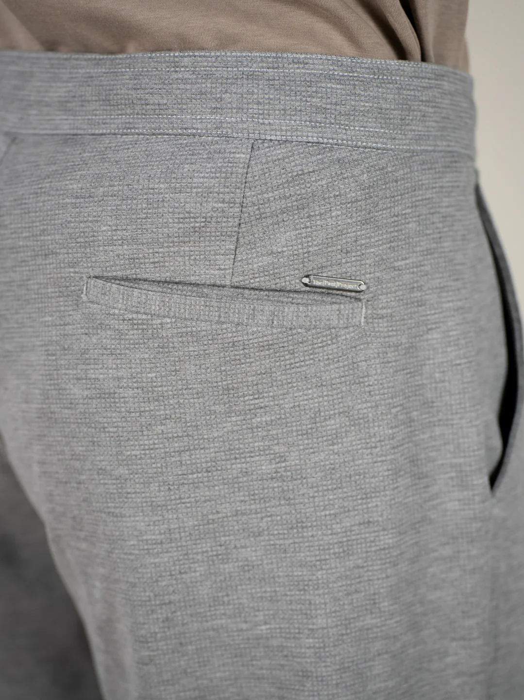 Tharn Grey Relaxed Fit Power Stretch Korean Pintuck Pants - Image 8