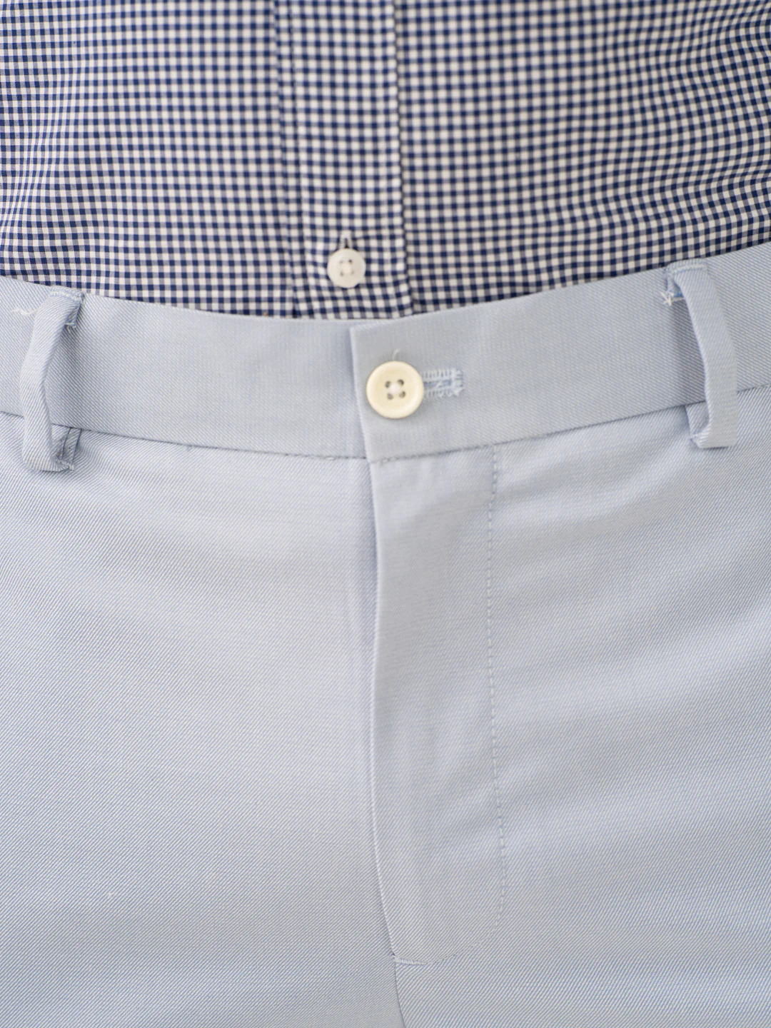 Theo Blue Twill Stretch Formal Pants - Image 10