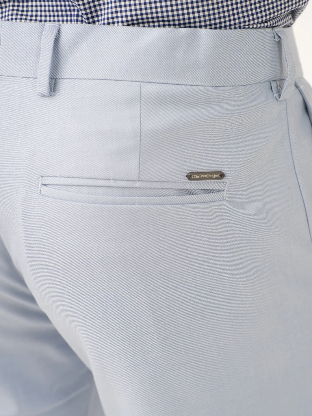 Theo Blue Twill Stretch Formal Pants - Image 12