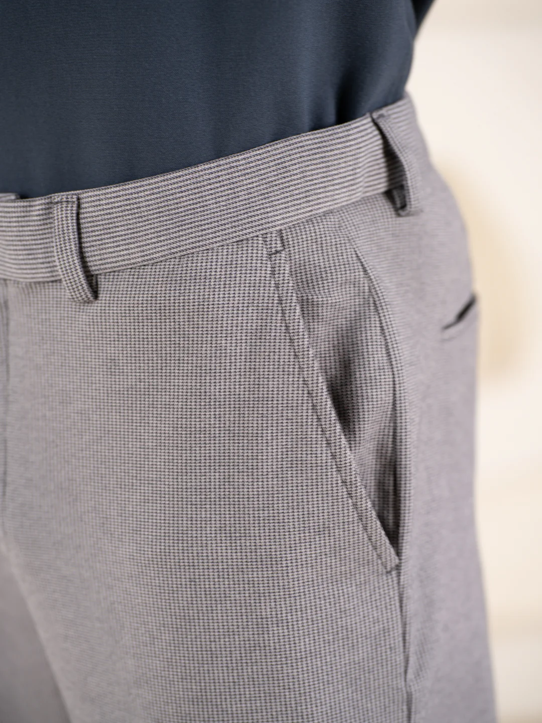 Theory Black Houndstooth Slim Fit Power Stretch Pants - Image 9