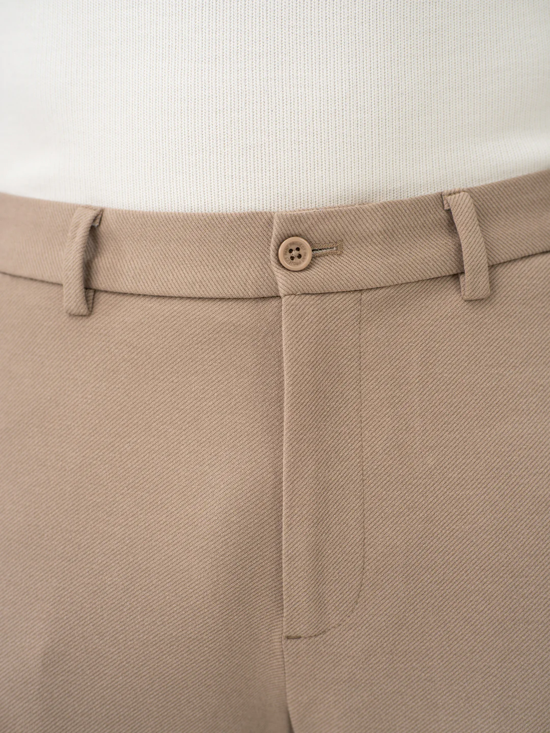 Thistle Beige Twill Slim Fit Power Stretch Pants - Image 10