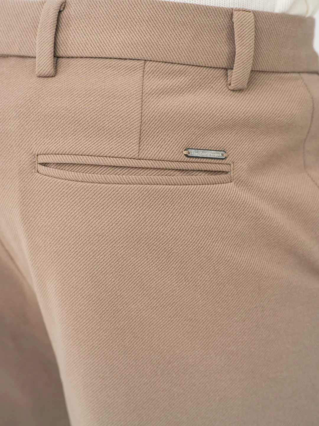 Thistle Beige Twill Slim Fit Power Stretch Pants - Image 12
