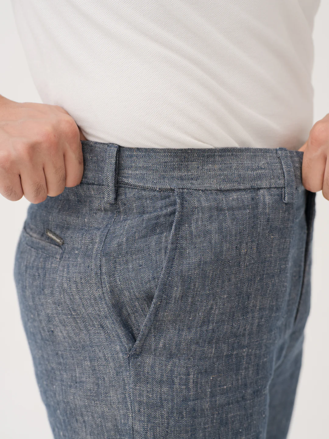 Thryv Indigo 100% Linen Pants - Image 3