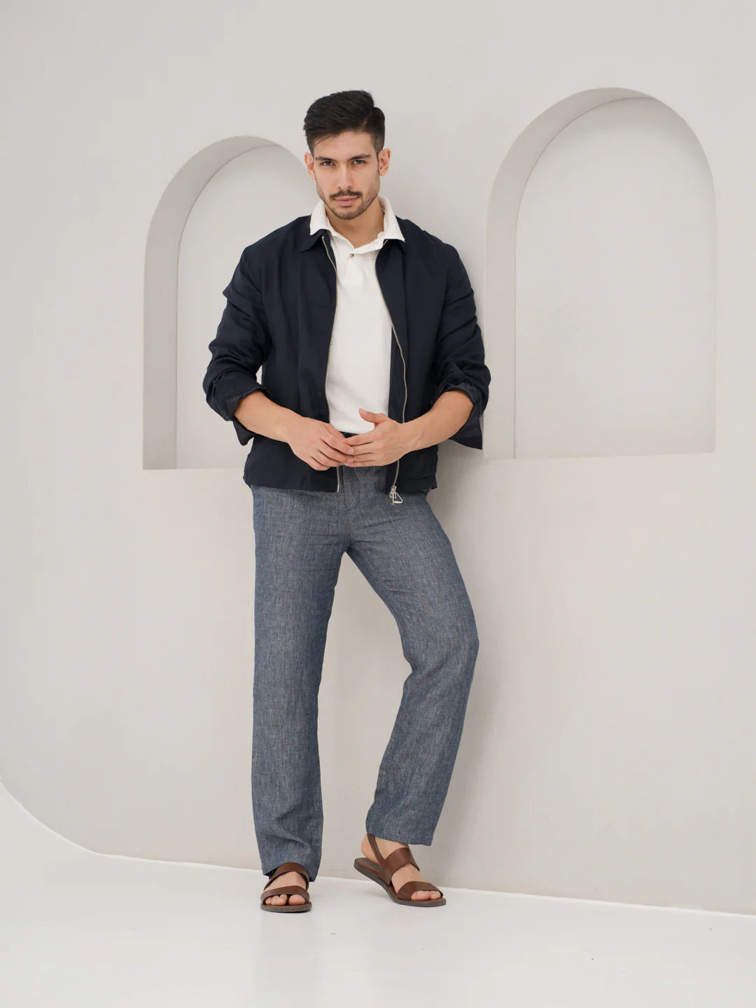 Thryv Indigo 100% Linen Pants - Image 6