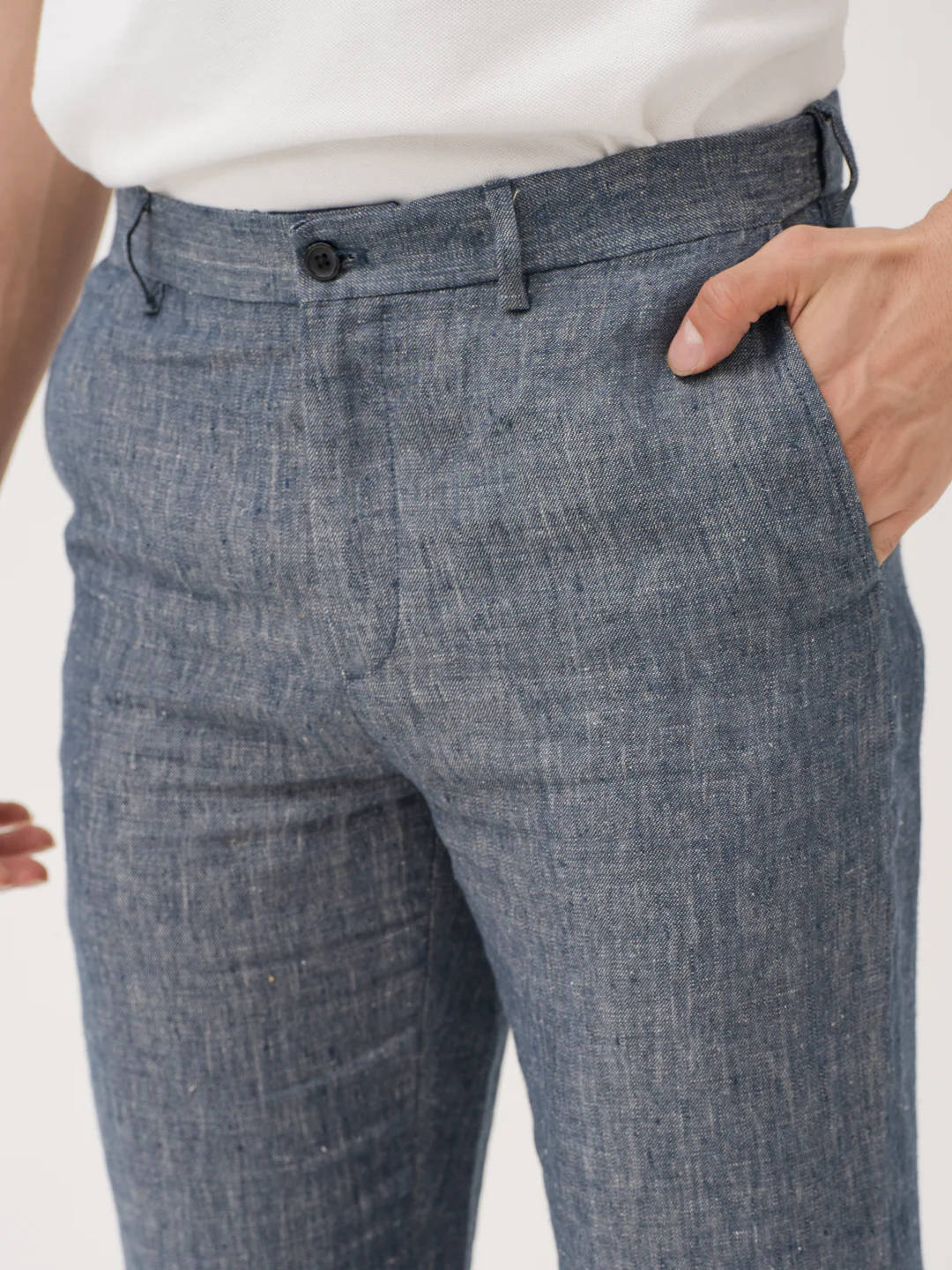 Thryv Indigo 100% Linen Pants - Image 7