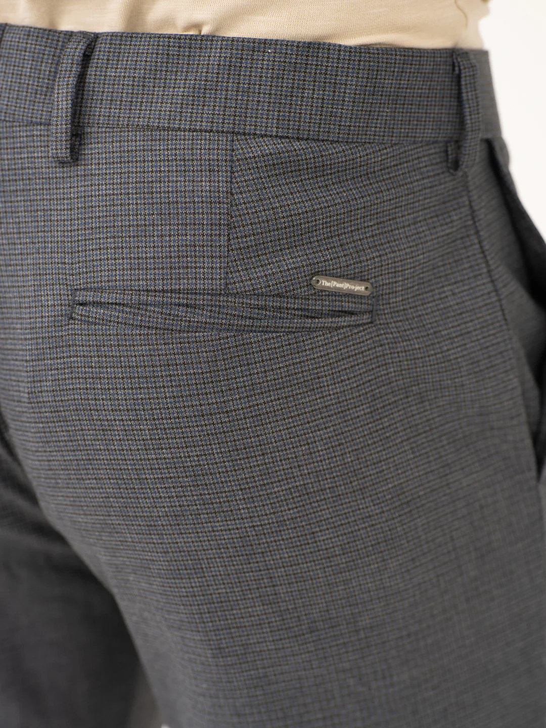Titan Grey Houndstooth Stretch Formal Pants - Image 12