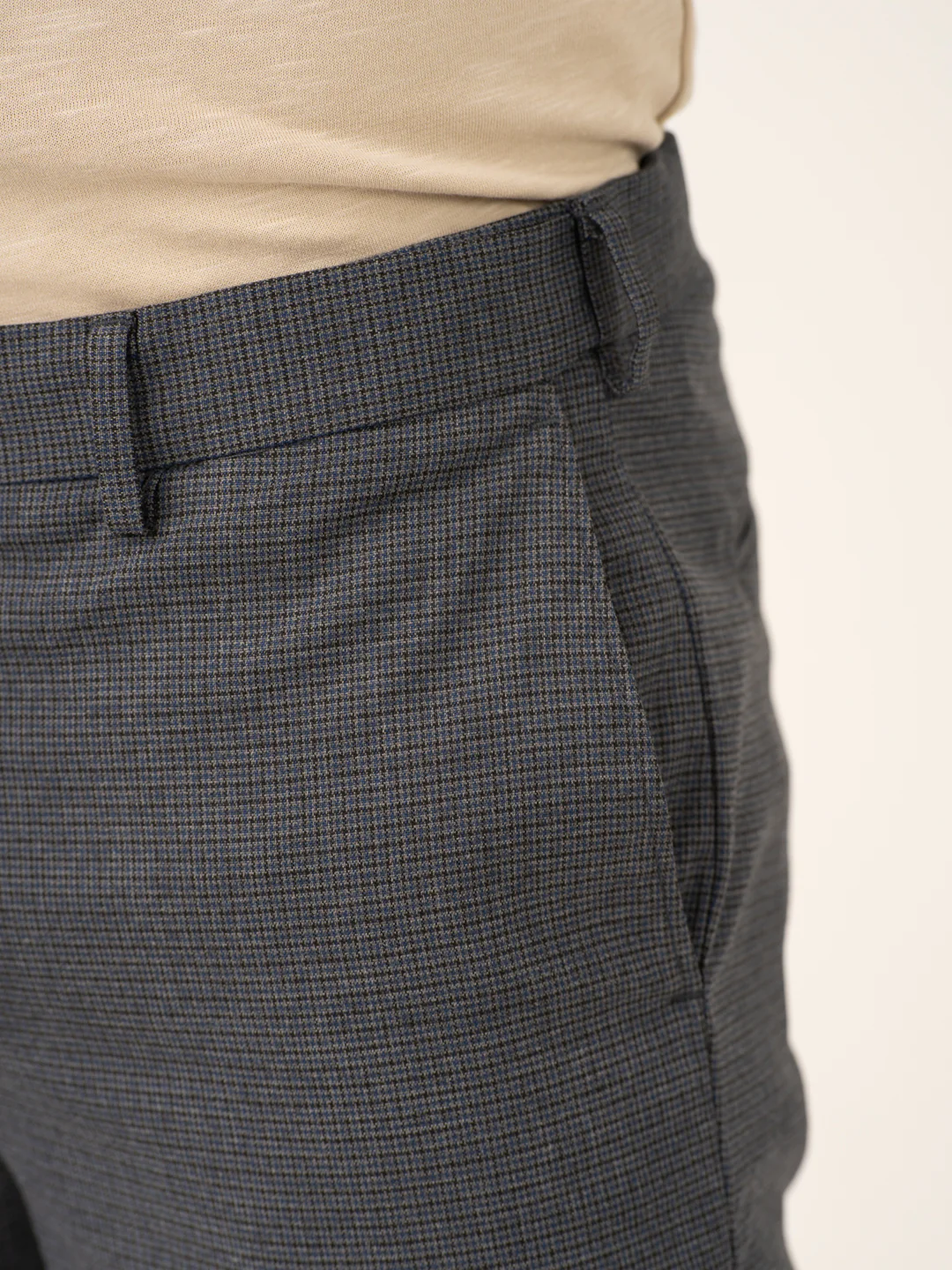Titan Grey Houndstooth Stretch Formal Pants - Image 9