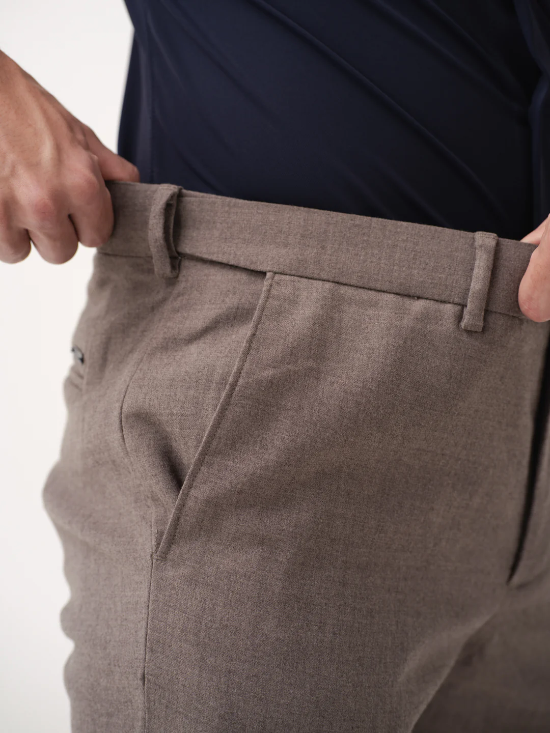 Tortona Brown Merino Wool Pants - Image 3
