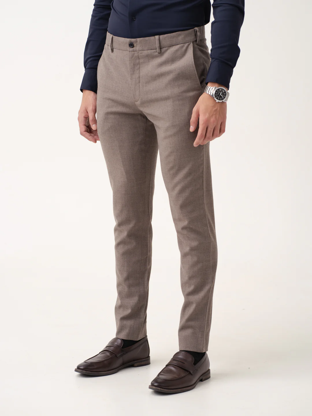 Tortona Brown Merino Wool Pants - Image 9
