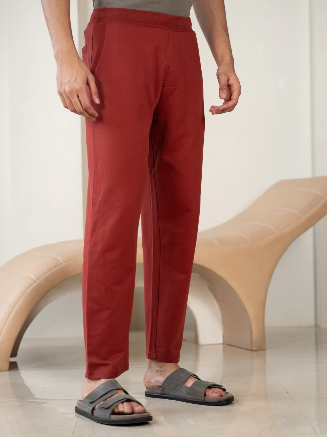 Trail Red Cotton Sweatpants - Image 7