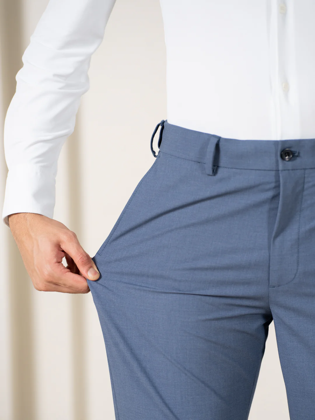 True Blue Relaxed Fit Stretch Formal Pants - Image 3