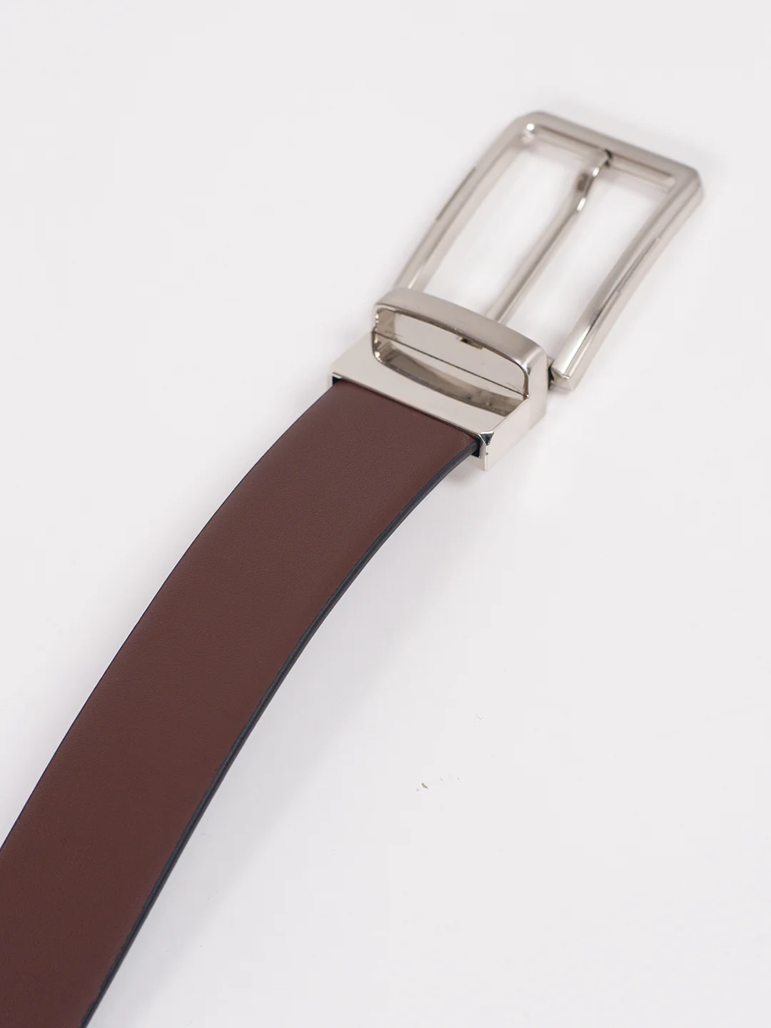 Truffle Brown Leather Reversible Belt - Image 2