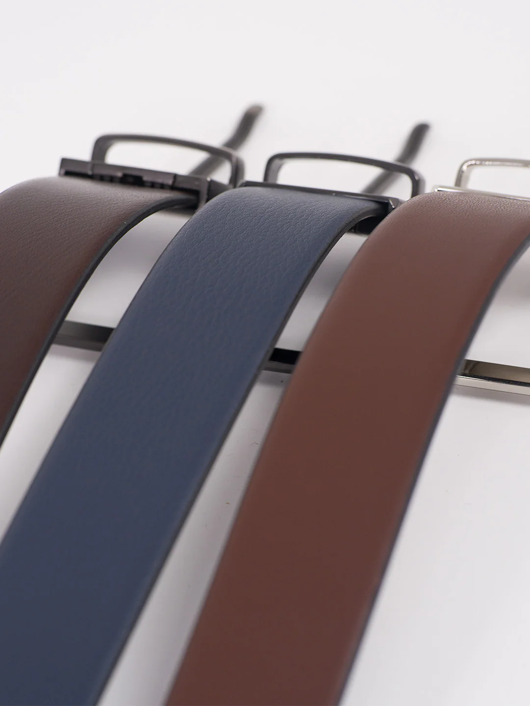 Truffle Brown Leather Reversible Belt - Image 6