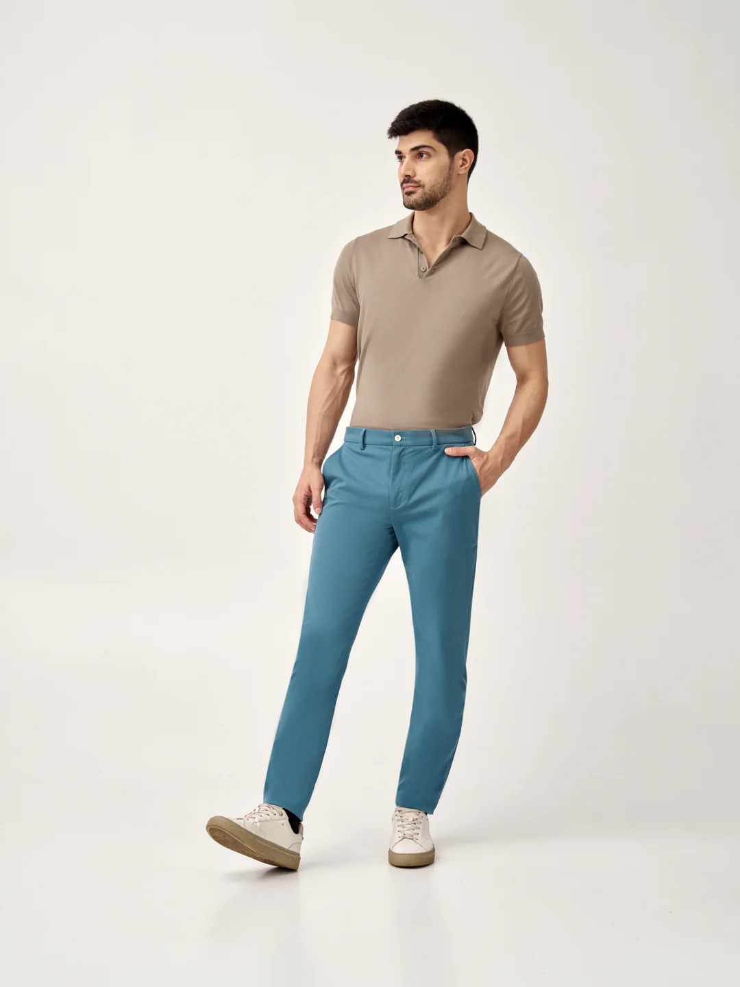 Tulum Turquoise Stretch Chinos - Image 6