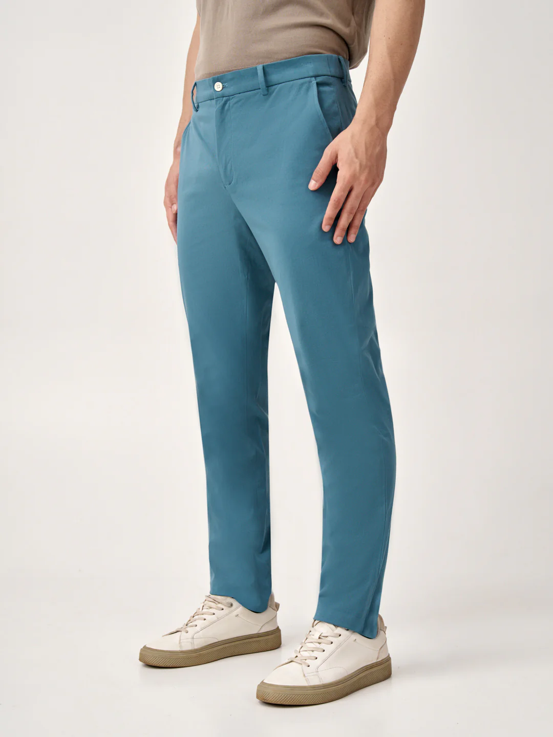 Tulum Turquoise Stretch Chinos - Image 7