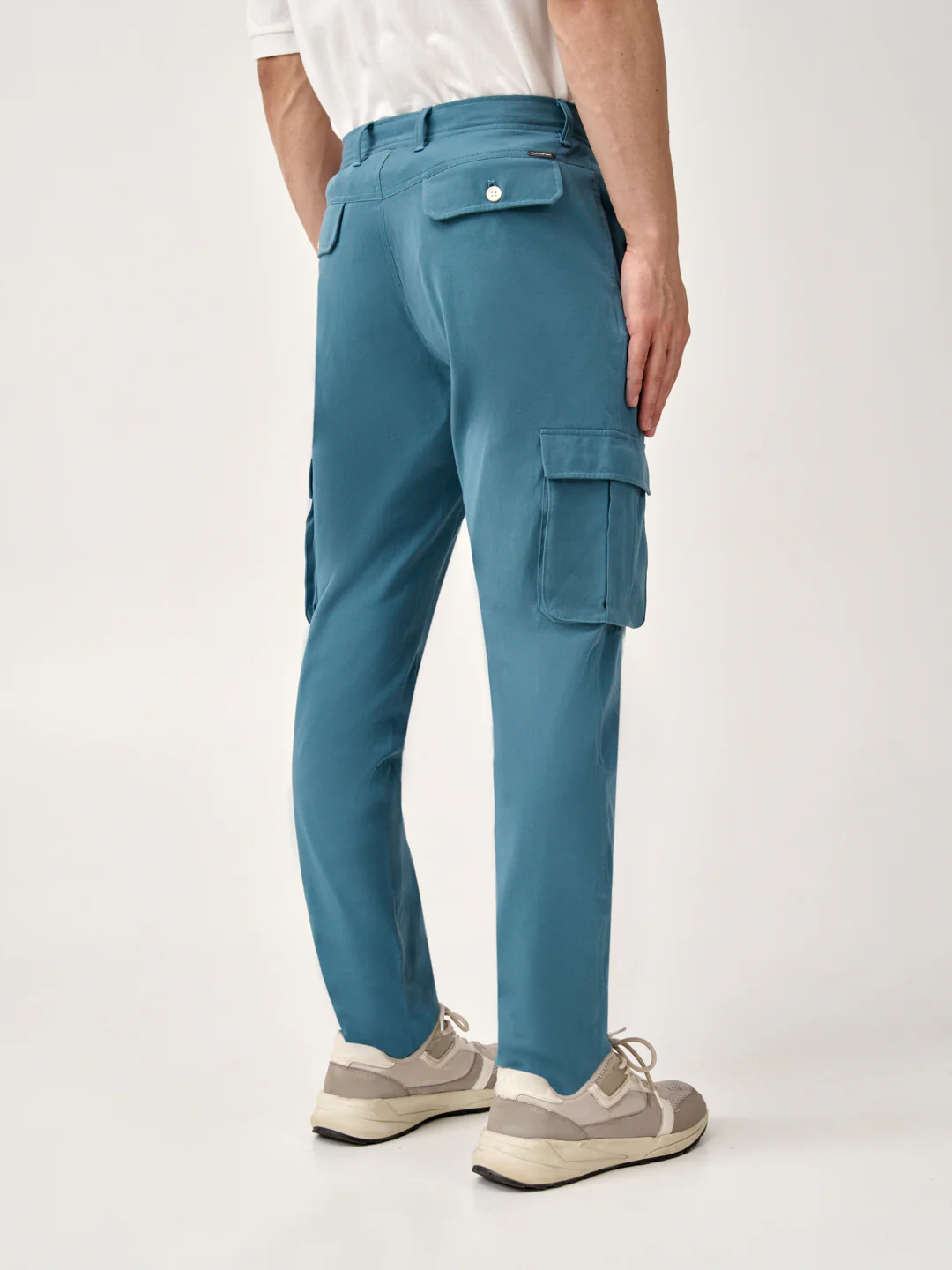 Tulum Turquoise Stretch Cargo Pants - Image 10