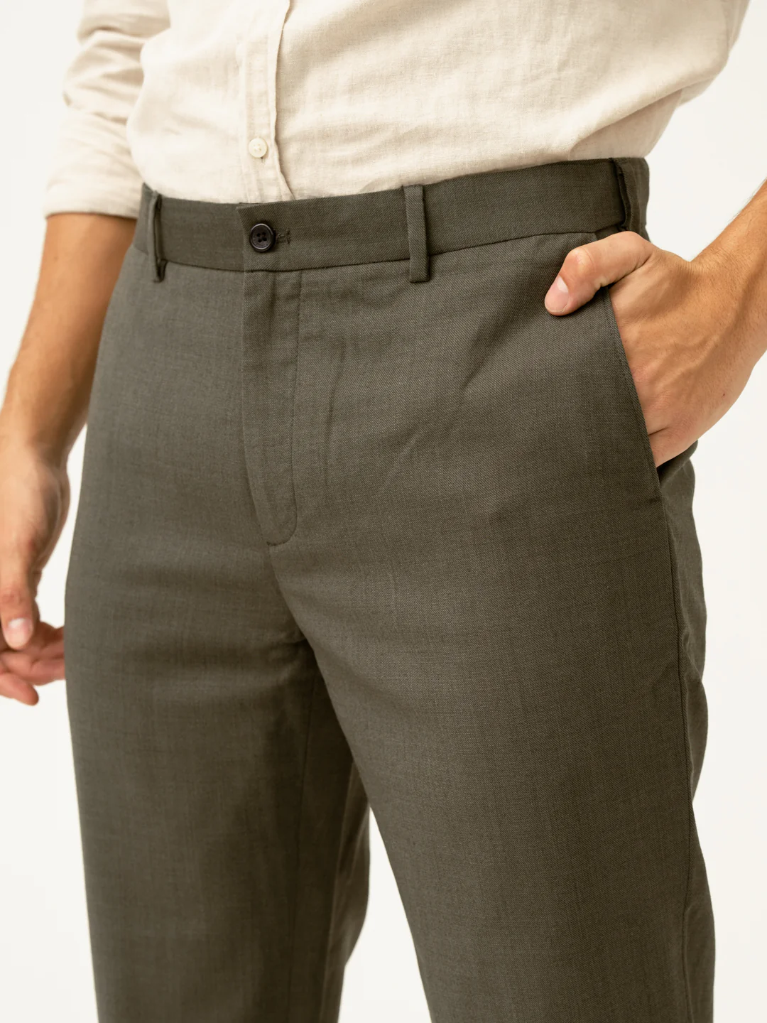 Turtle Olive Luxury Merino Wool Pants - Image 7