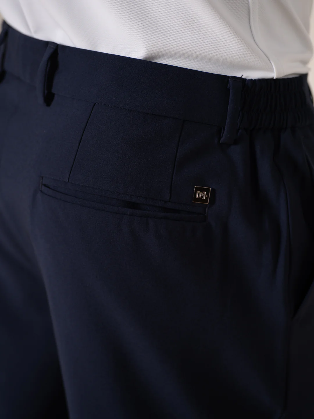 Uplift Navy 247 Relaxed Fit Smart Formal Trousers - Image 6