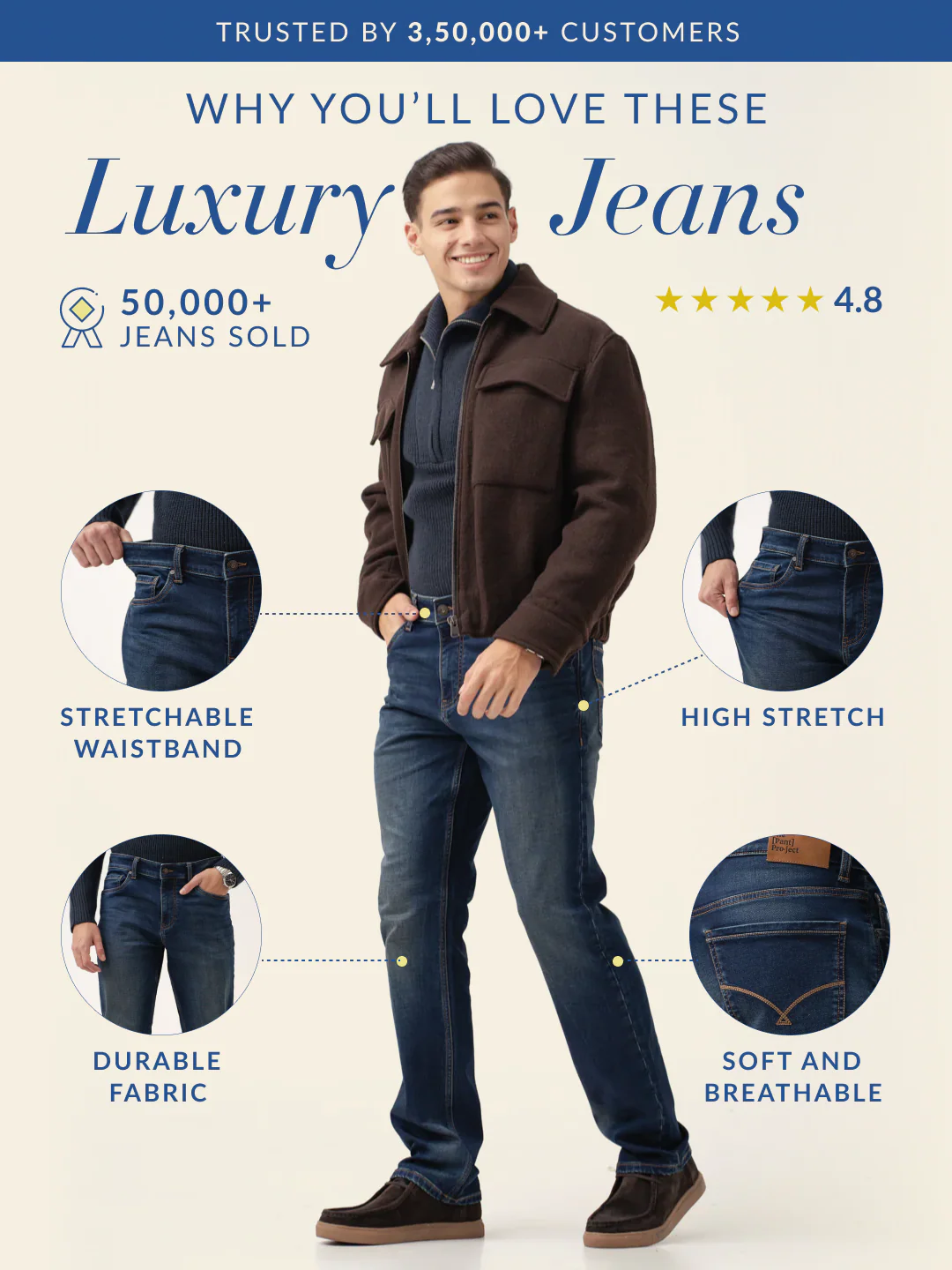 Urban Indigo Luxury Relaxed Fit Jeans - Image 3