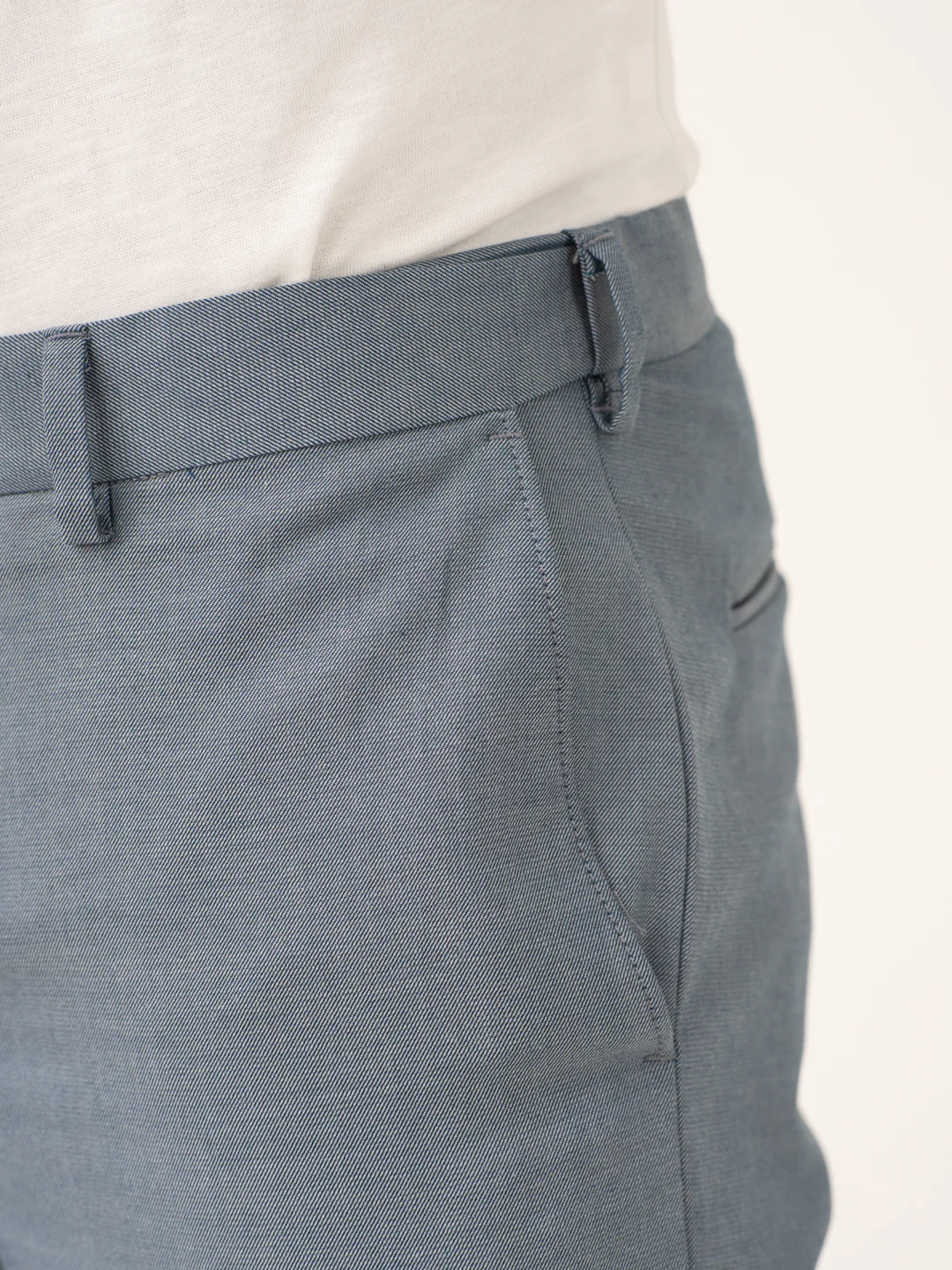 Vail Blue Twill Stretch Formal Pants - Image 8