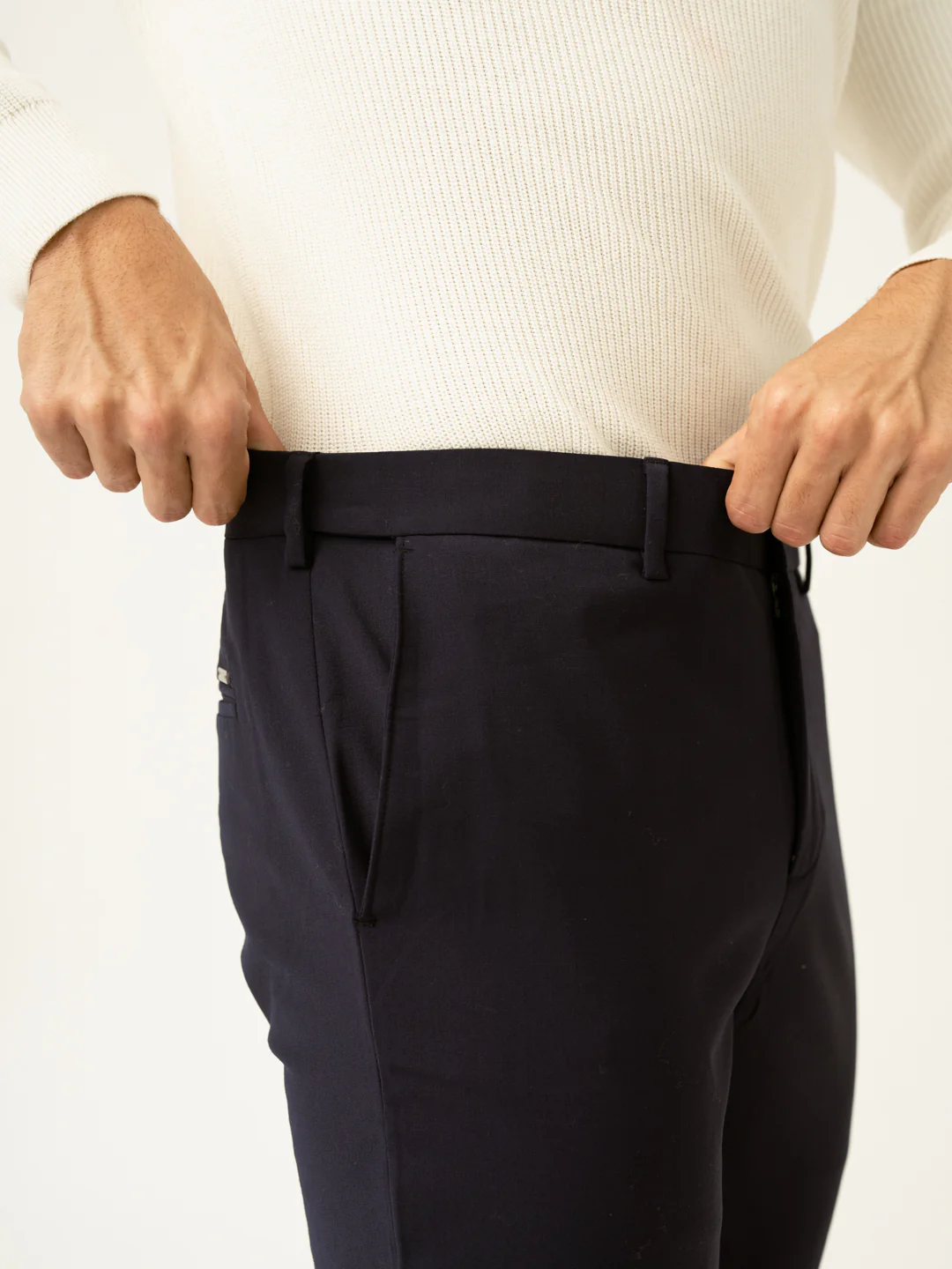 Venice Navy Luxury Merino Wool Pants - Image 4