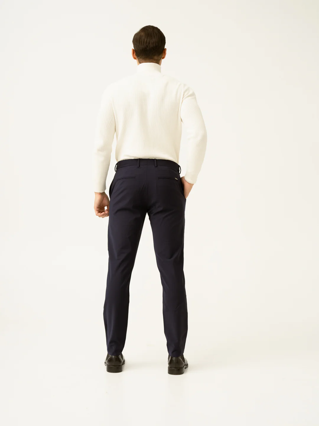 Venice Navy Luxury Merino Wool Pants - Image 6