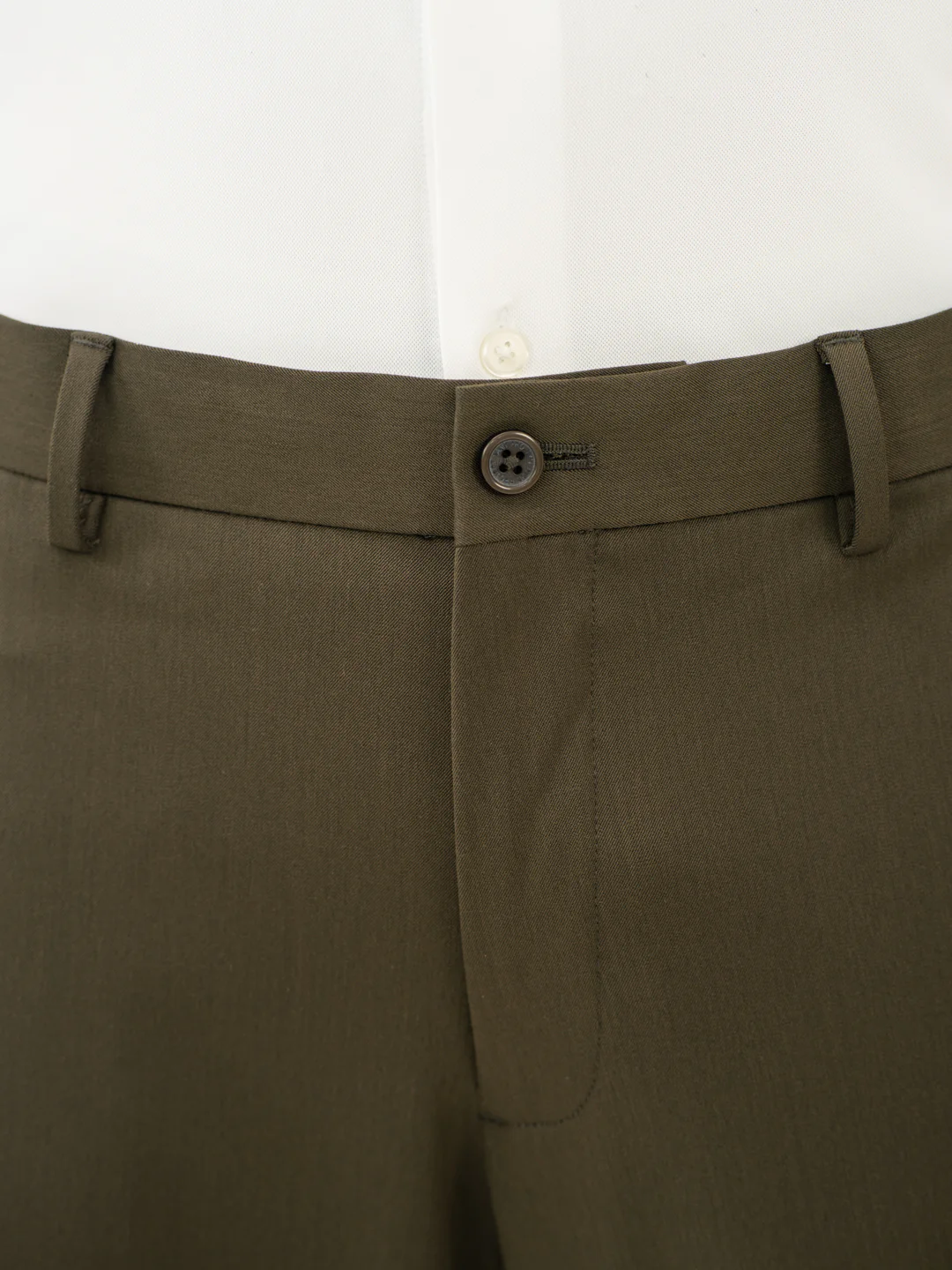 Verdant Olive Water Repellent Relaxed Fit Stretch Formal Pants - Image 12
