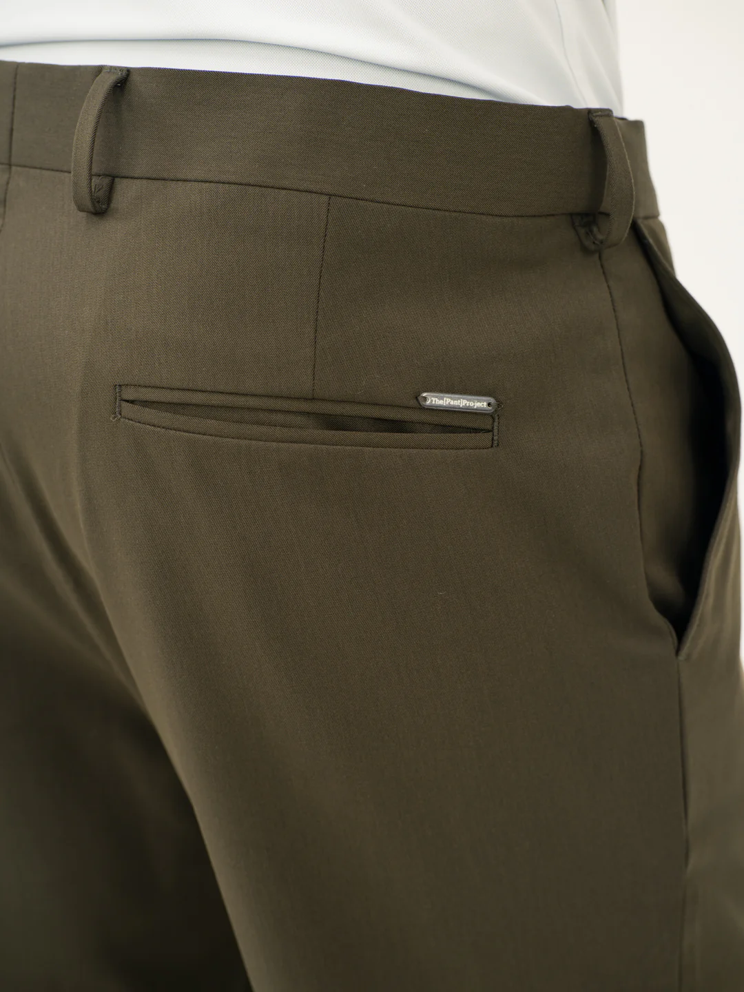 Verdant Olive Water Repellent Relaxed Fit Stretch Formal Pants - Image 9