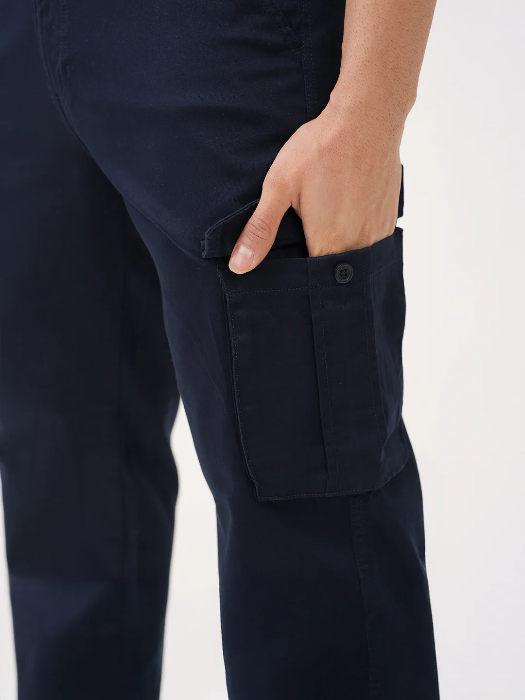 Villa Blue Relaxed Fit Stretch Cargo Pants - Image 5