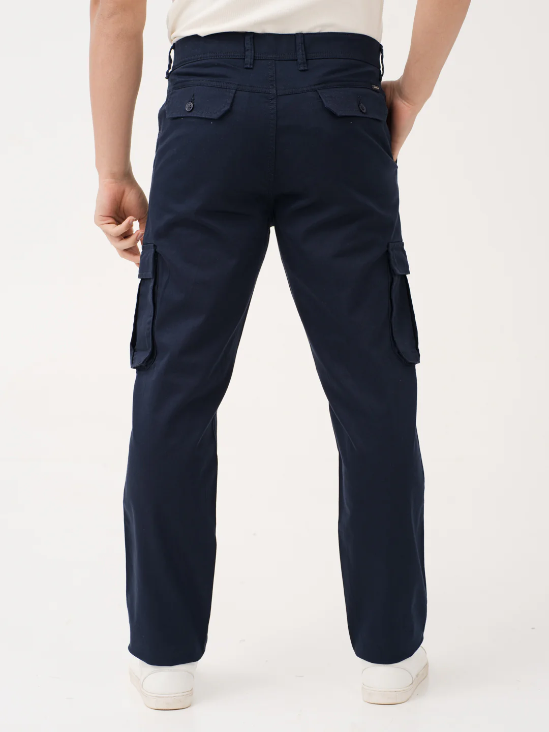 Villa Blue Relaxed Fit Stretch Cargo Pants - Image 7