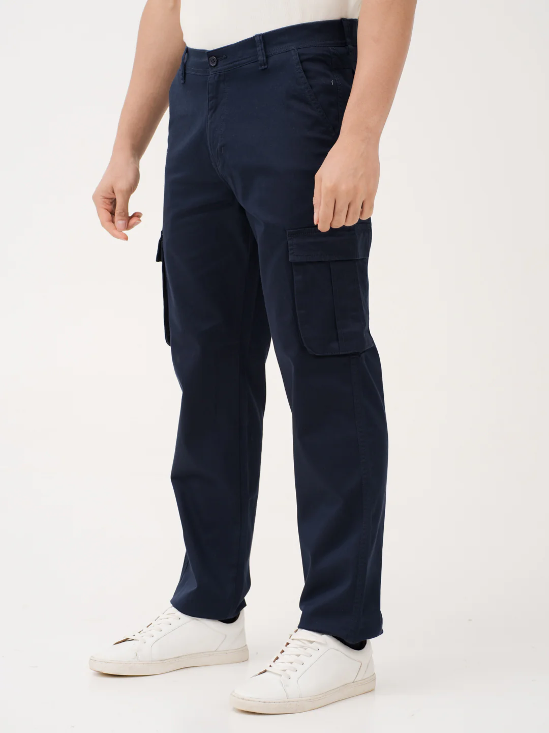 Villa Blue Relaxed Fit Stretch Cargo Pants - Image 9