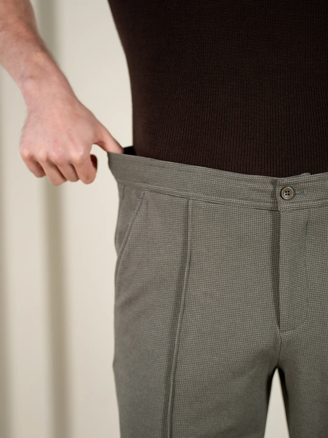 Viren Green Relaxed Fit Power Stretch Korean Pintuck Pants - Image 5