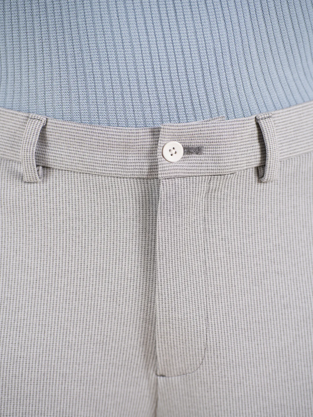 Visual Grey Houndstooth Slim Fit Power Stretch Pants - Image 10
