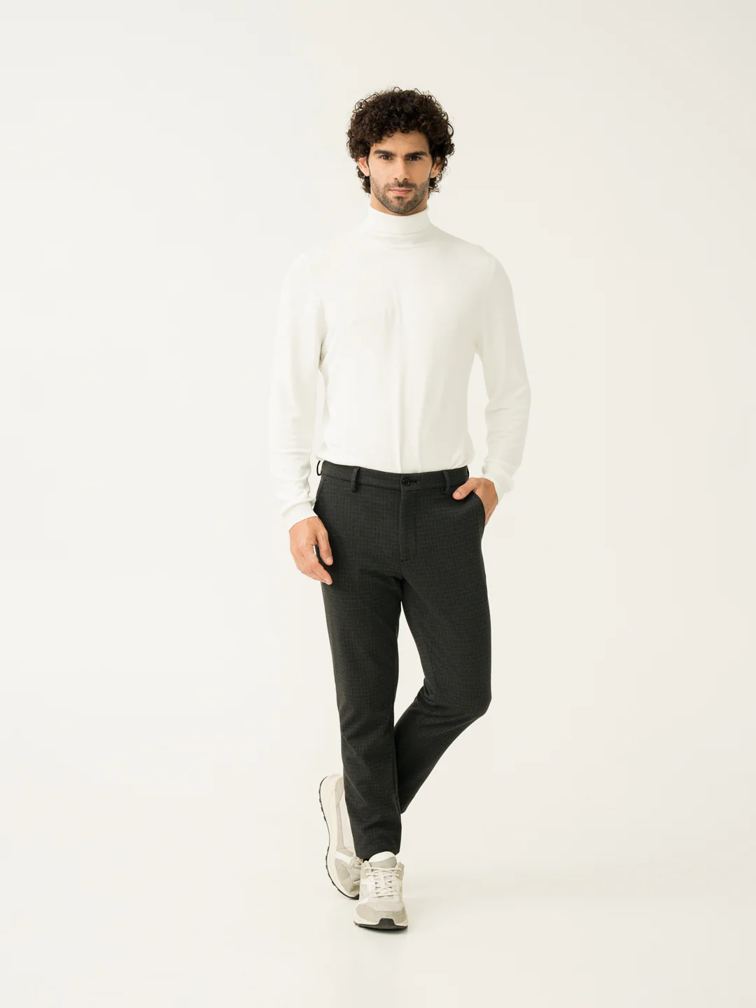 Volcanic Black Checks Power-Stretch Pants - Image 6