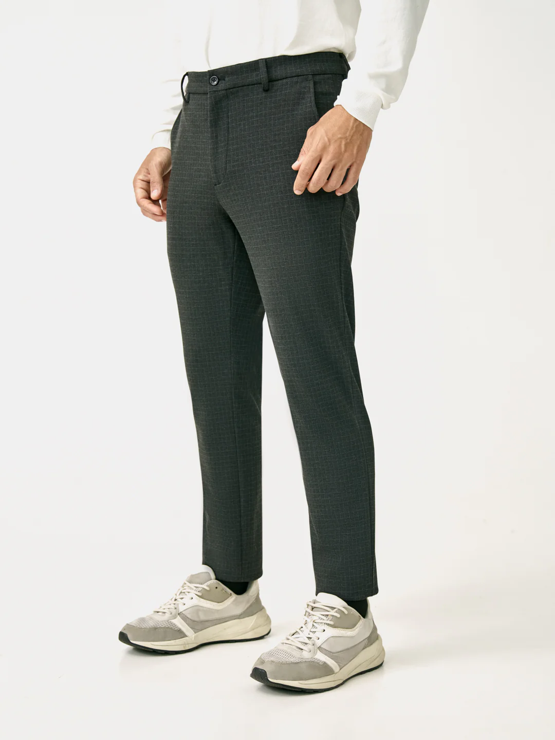 Volcanic Black Checks Power-Stretch Pants - Image 9
