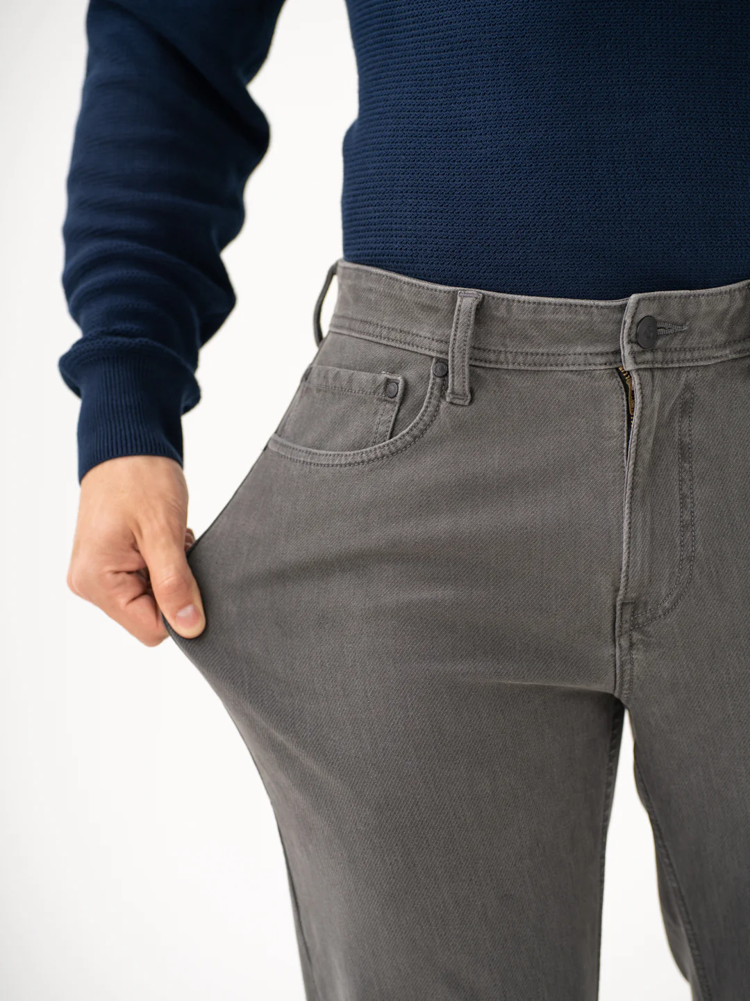 Voyager Grey Pro-Stretch Relaxed Fit Jeans - Image 4