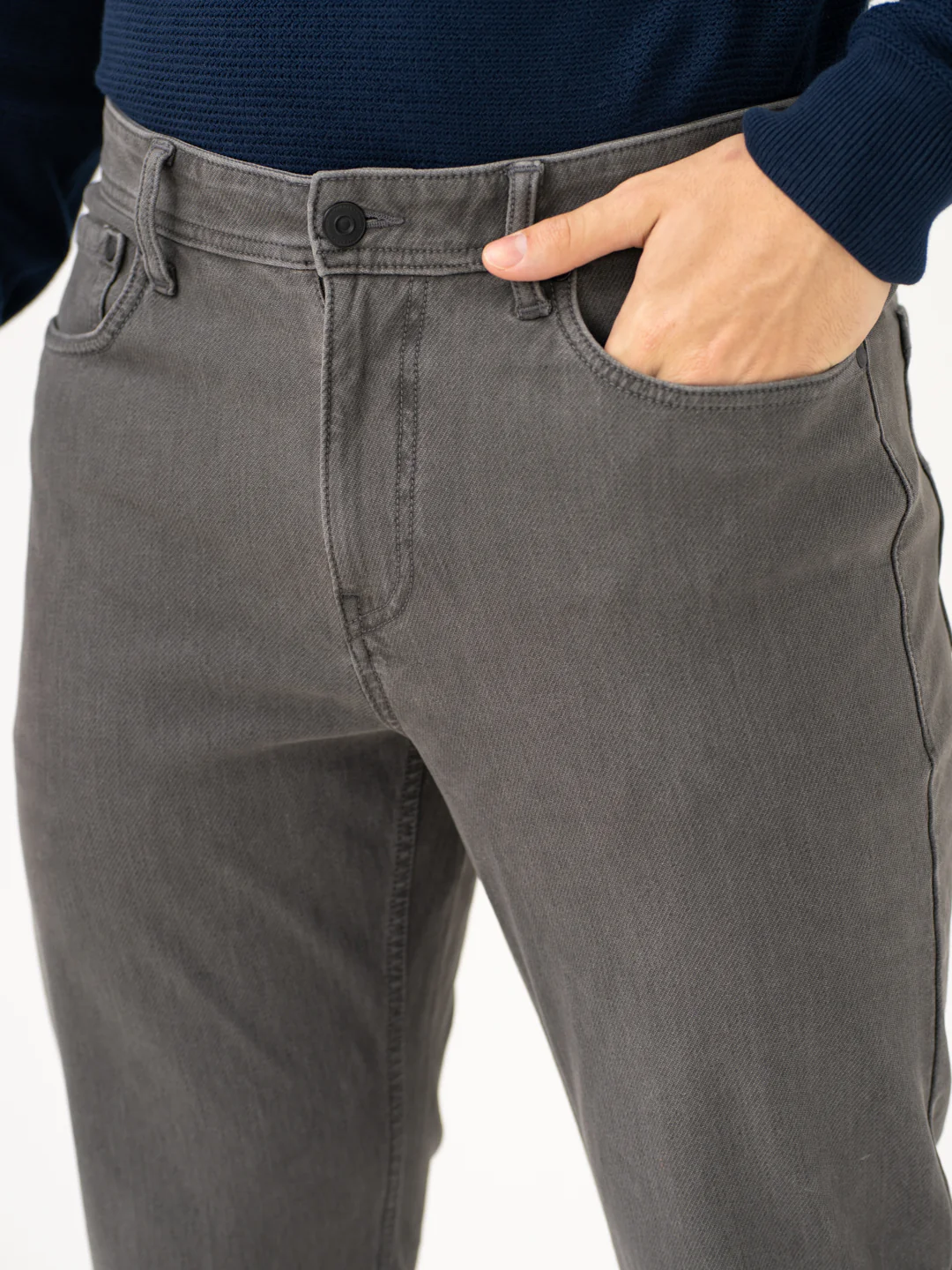 Voyager Grey Pro-Stretch Relaxed Fit Jeans - Image 8