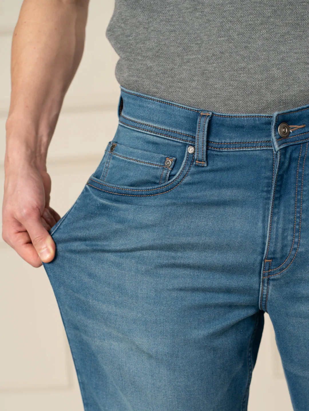 Walking Blue Tinted Relaxed Fit Jeans - Image 4