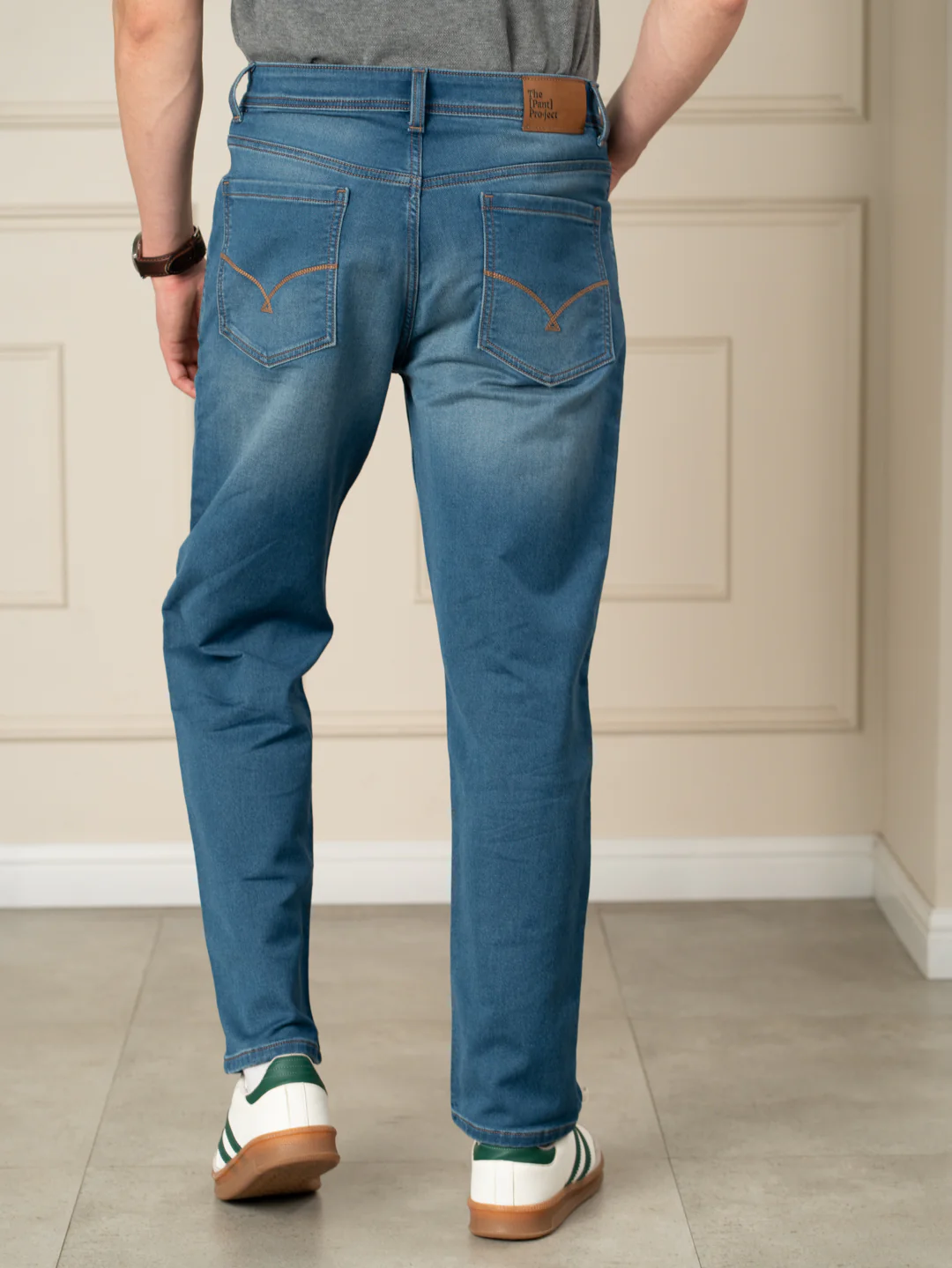 Walking Blue Tinted Relaxed Fit Jeans - Image 6
