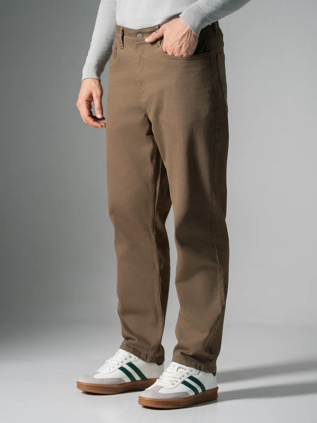 Weathered Olive Relaxed Fit Jeans - Image 10
