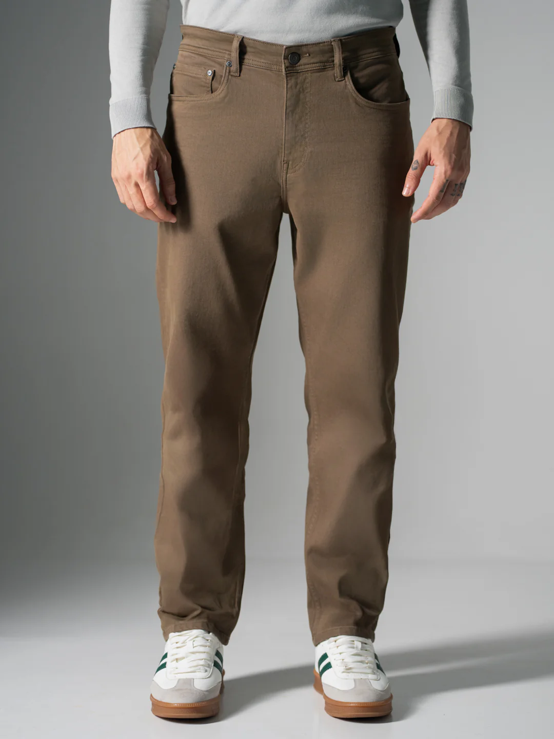 Weathered Olive Relaxed Fit Jeans - Image 2