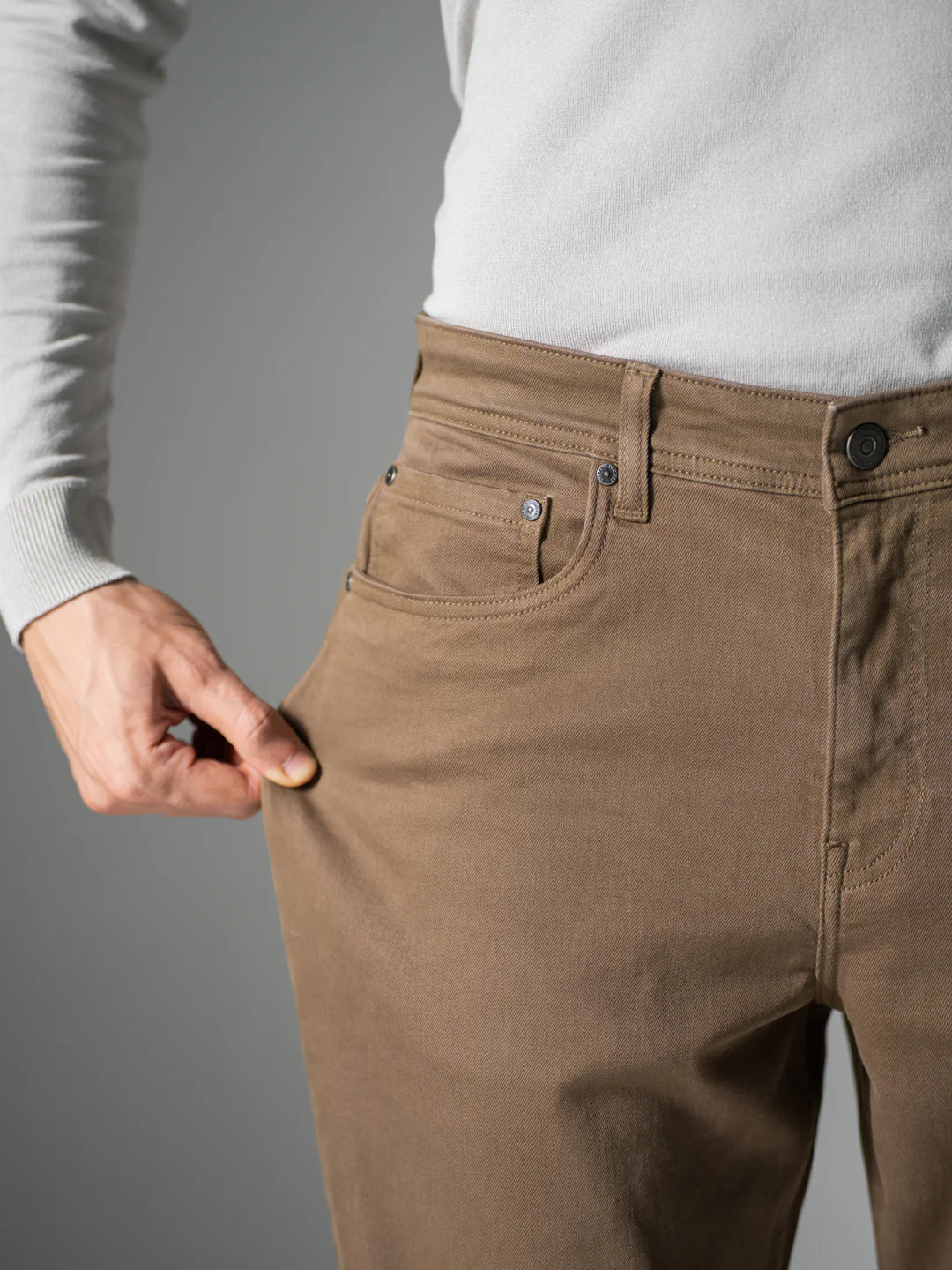 Weathered Olive Relaxed Fit Jeans - Image 4
