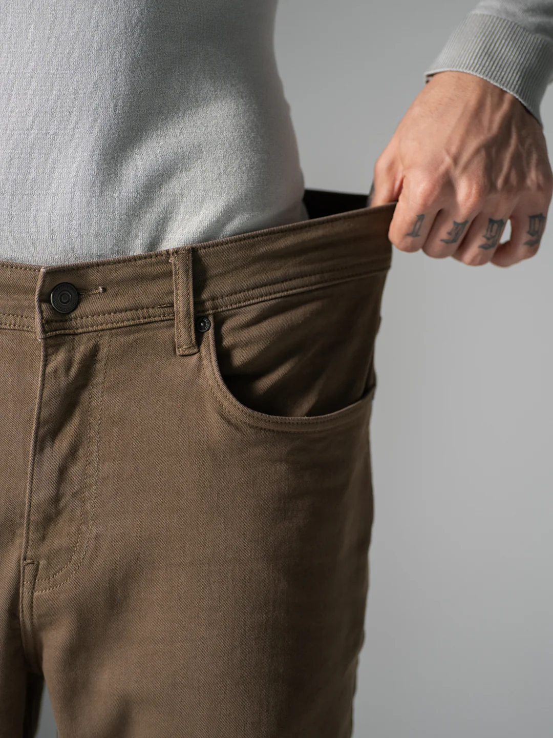 Weathered Olive Relaxed Fit Jeans - Image 5