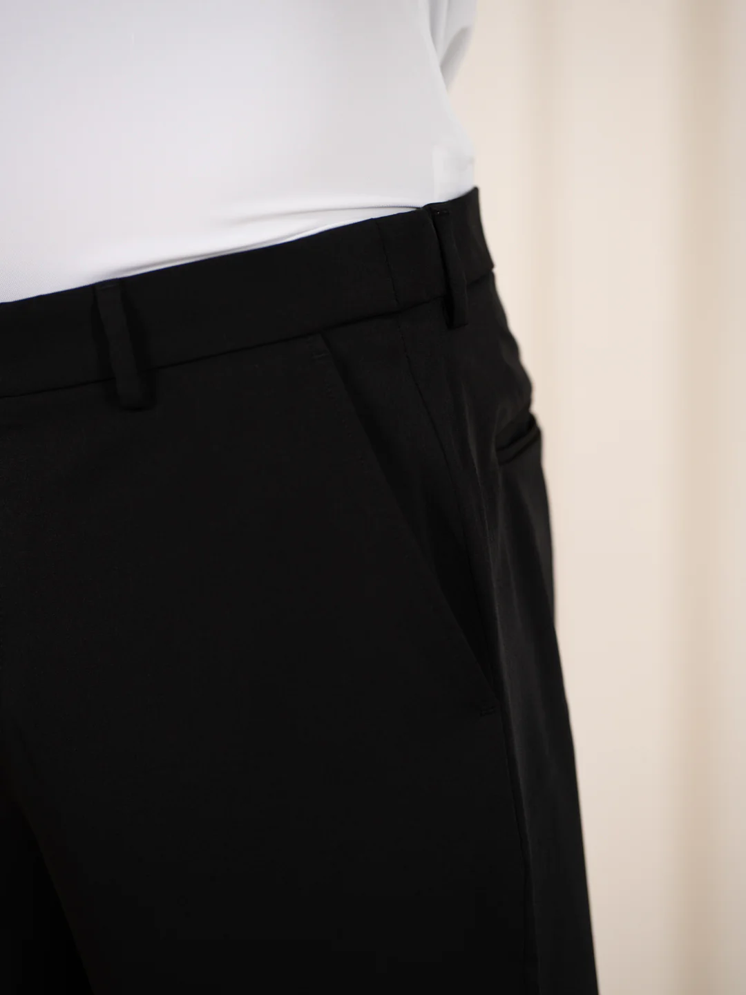 Weekday Black 925 Relaxed Fit Smart Formal Trousers - Image 3