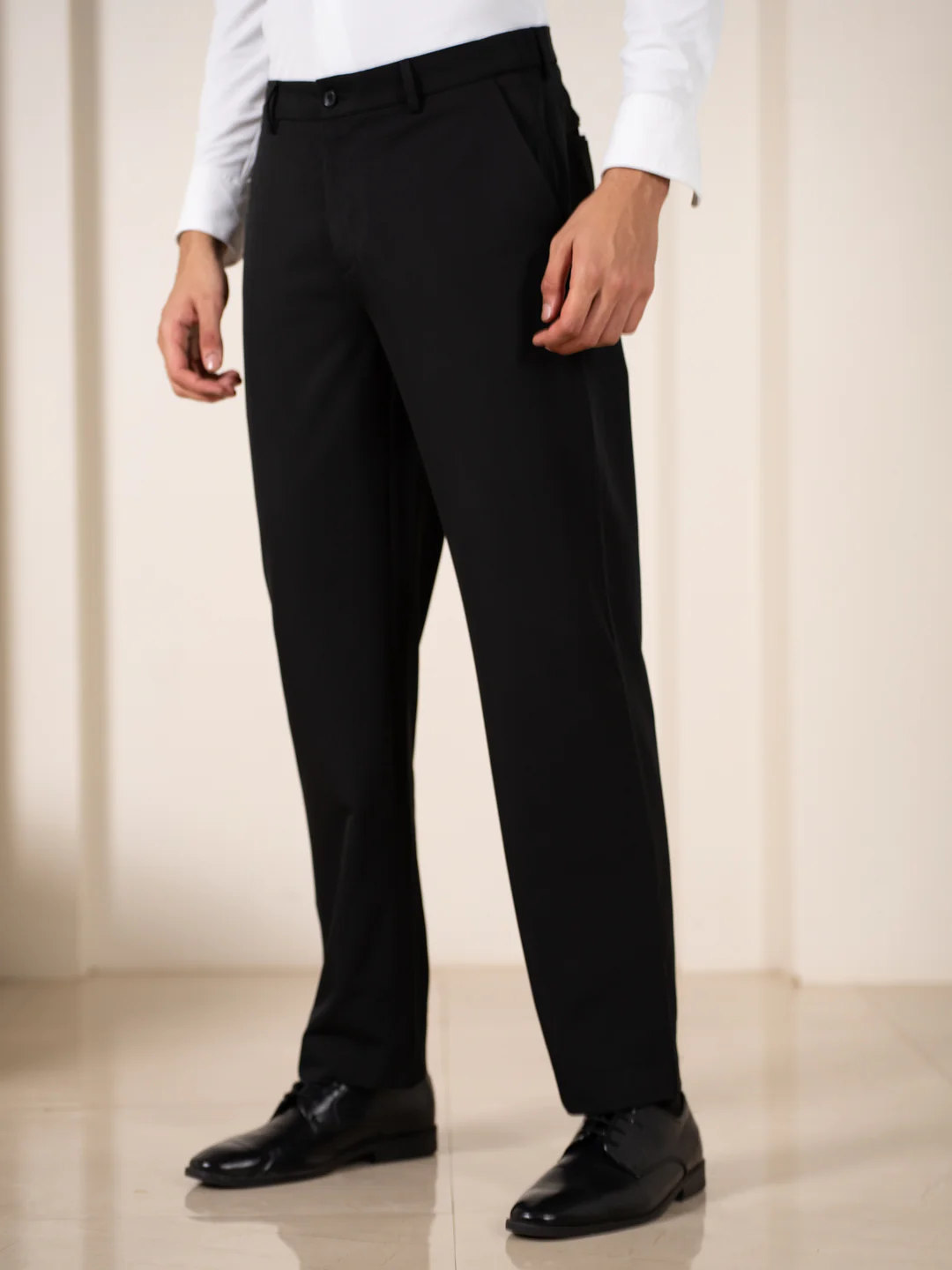 Weekday Black 925 Relaxed Fit Smart Formal Trousers - Image 5