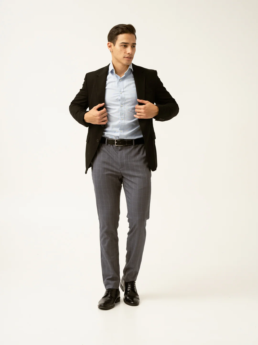 Whisper Grey Checks Formal Pants - Image 14