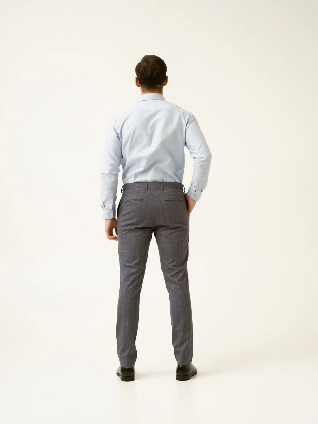 Whisper Grey Checks Formal Pants - Image 6