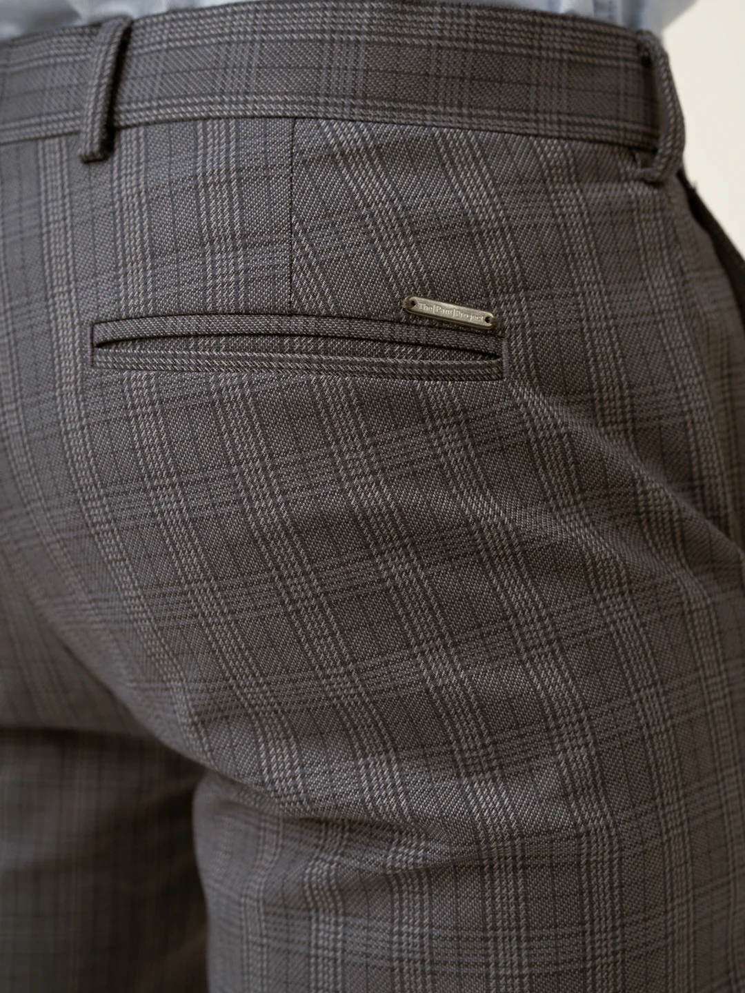 Whisper Grey Checks Formal Pants - Image 8